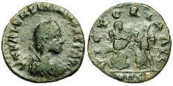 1 Follis /  AE4 Empire romain (27BC-395) Bronze Valentinien II (371-392)