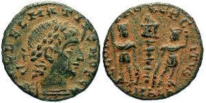 1 Follis /  AE4 Empire romain (27BC-395) Bronze Dalmatius (?-337)