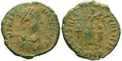 1 Follis /  AE4 Roman Empire (27BC-395) Bronze Theodosius I (347-395)