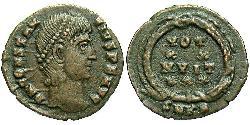 1 Follis /  AE4 Roman Empire (27BC-395) Bronze Constans I (320-350)