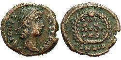 1 Follis /  AE4 Roman Empire (27BC-395) Bronze Constans I (320-350)