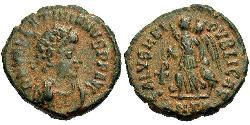 1 Follis /  AE4 Roman Empire (27BC-395) Bronze Valentinian II (371-392)