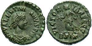 1 Follis /  AE4 Roman Empire (27BC-395) Bronze Valentinian II (371-392)