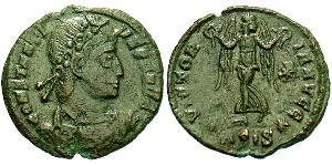 1 Follis /  AE4 Roman Empire (27BC-395) Bronze Constantius II (317 - 361)