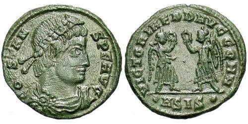 1 Follis /  AE4 Roman Empire (27BC-395) Bronze Constans I (320-350)