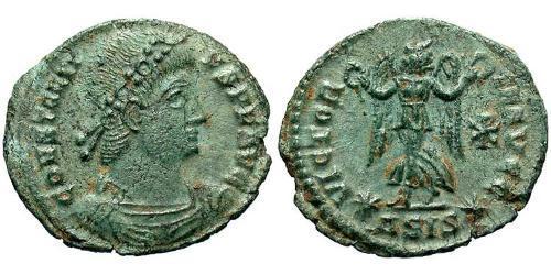 1 Follis /  AE4 Roman Empire (27BC-395) Bronze Constantius II (317 - 361)