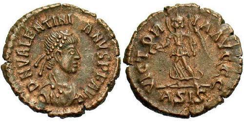 1 Follis /  AE4 Roman Empire (27BC-395) Bronze Valentinian II (371-392)