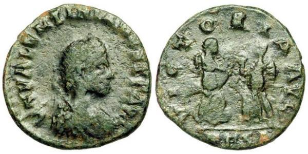 1 Follis /  AE4 Roman Empire (27BC-395) Bronze Valentinian II (371-392)