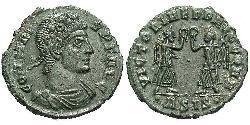 1 Follis /  AE4 Römische Kaiserzeit (27BC-395) Bronze Constans I (320-350)