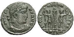1 Follis /  AE4 Römische Kaiserzeit (27BC-395) Bronze Constans I (320-350)