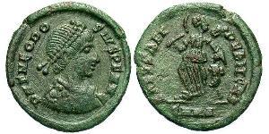 1 Follis /  AE4 Römische Kaiserzeit (27BC-395) Bronze Theodosius I (347-395)