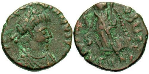 1 Follis /  AE4 Western Roman Empire (285-476) Bronze Valentinian III (419-455)