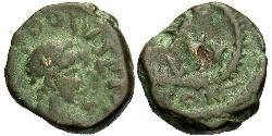 1 Follis /  AE4 Impero bizantino (330-1453) Bronzo Teodosio II (401-450)