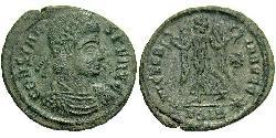 1 Follis /  AE4 Impero romano (27BC-395) Bronzo Costante I (320-350)
