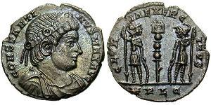 1 Follis /  AE4 Impero romano (27BC-395) Bronzo Costantino I (272 - 337)