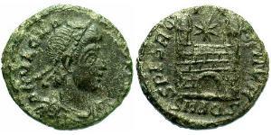 1 Follis /  AE4 Impero romano (27BC-395) Bronzo Magno Massimo (335-388)
