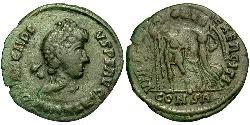 1 Follis /  AE4 Western Roman Empire (285-476) 青铜 阿卡狄奧斯