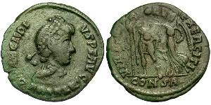 1 Follis /  AE4 Western Roman Empire (285-476) 青铜 阿卡狄奧斯