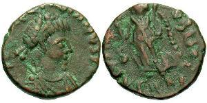 1 Follis /  AE4 Western Roman Empire (285-476) 青铜 瓦伦丁尼安三世