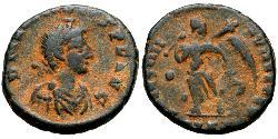 1 Follis /  AE4 拜占庭帝国 青铜 阿卡狄奧斯