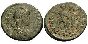 1 Follis /  AE4 拜占庭帝国 青铜 阿卡狄奧斯