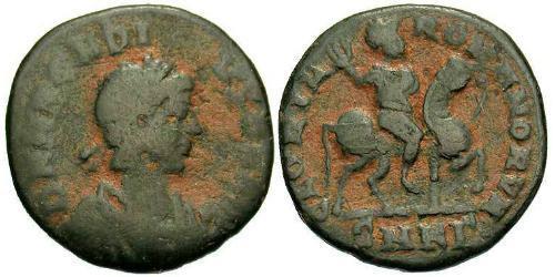 1 Follis /  AE4 拜占庭帝国 青铜 阿卡狄奧斯