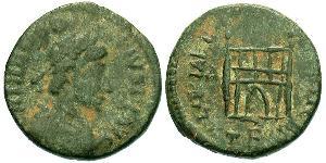 1 Follis /  AE4 羅馬帝國 青铜 Theodosius I (347-395)