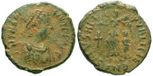 1 Follis /  AE4 羅馬帝國 青铜 Theodosius I (347-395)