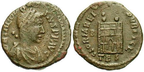 1 Follis /  AE4 羅馬帝國 青铜 Theodosius I (347-395)