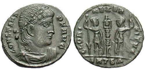 1 Follis /  AE4 羅馬帝國 青铜 君士坦斯一世