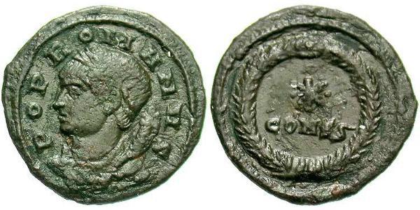 1 Follis /  AE4 羅馬帝國 青铜 君士坦丁大帝