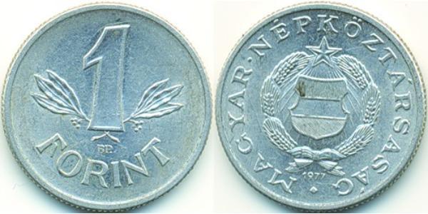 1 Forint República Popular de Hungría (1949 - 1989) Aluminio/Plata 