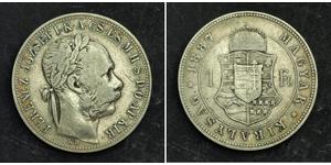 1 Forint Autriche-Hongrie (1867-1918) Argent Franz Joseph I (1830 - 1916)