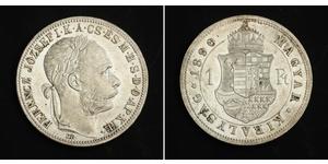 1 Forint Autriche-Hongrie (1867-1918) Argent Franz Joseph I (1830 - 1916)