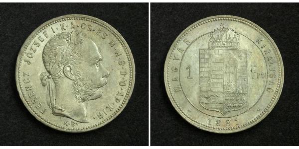 1 Forint Autriche-Hongrie (1867-1918) Argent Franz Joseph I (1830 - 1916)