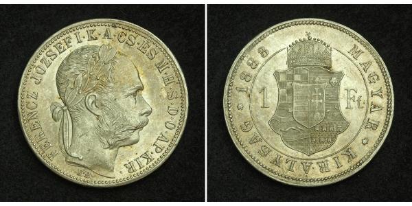 1 Forint Autriche-Hongrie (1867-1918) Argent Franz Joseph I (1830 - 1916)