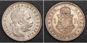 1 Forint Impero austro-ungarico (1867-1918) Argento Franz Joseph I (1830 - 1916)