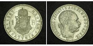 1 Forint Impero austro-ungarico (1867-1918) Argento Franz Joseph I (1830 - 1916)