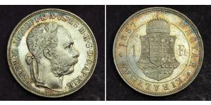 1 Forint Impero austro-ungarico (1867-1918) Argento Franz Joseph I (1830 - 1916)