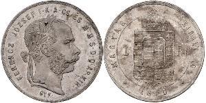 1 Forint Impero austro-ungarico (1867-1918) Argento Franz Joseph I (1830 - 1916)