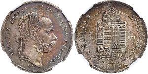 1 Forint Impero austro-ungarico (1867-1918) Argento Franz Joseph I (1830 - 1916)