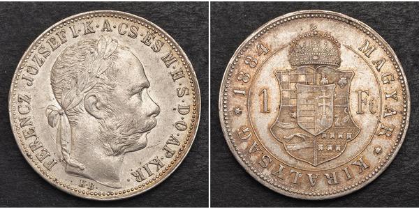 1 Forint Impero austro-ungarico (1867-1918) Argento Franz Joseph I (1830 - 1916)