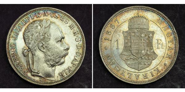 1 Forint Impero austro-ungarico (1867-1918) Argento Franz Joseph I (1830 - 1916)