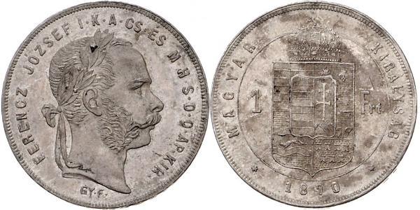 1 Forint Impero austro-ungarico (1867-1918) Argento Franz Joseph I (1830 - 1916)