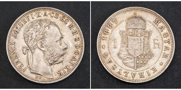1 Forint Impero austro-ungarico (1867-1918) Argento Franz Joseph I (1830 - 1916)