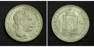 1 Forint Imperio austrohúngaro (1867-1918) Plata Franz Joseph I (1830 - 1916)