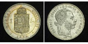 1 Forint Imperio austrohúngaro (1867-1918) Plata Franz Joseph I (1830 - 1916)