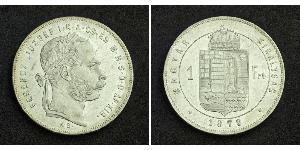 1 Forint Imperio austrohúngaro (1867-1918) Plata Franz Joseph I (1830 - 1916)