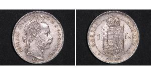 1 Forint Imperio austrohúngaro (1867-1918) Plata Franz Joseph I (1830 - 1916)