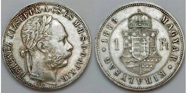 1 Forint Autriche-Hongrie (1867-1918)  Franz Joseph I (1830 - 1916)